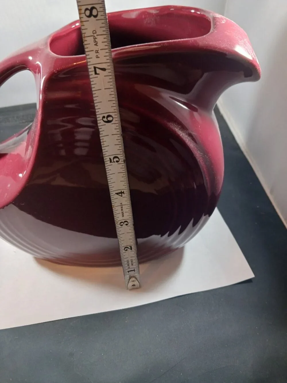 Fiestaware Scarlet Red Large Disc Pitcher 67oz Homer Laughlin